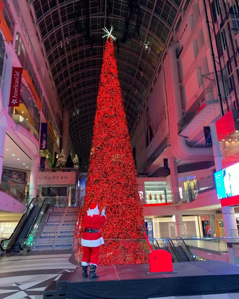 Canada’s tallest Christmas tree at Eaton Centre 