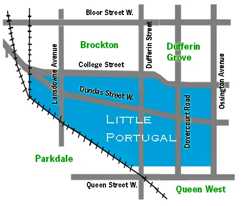 Little Portugal Toronto Map