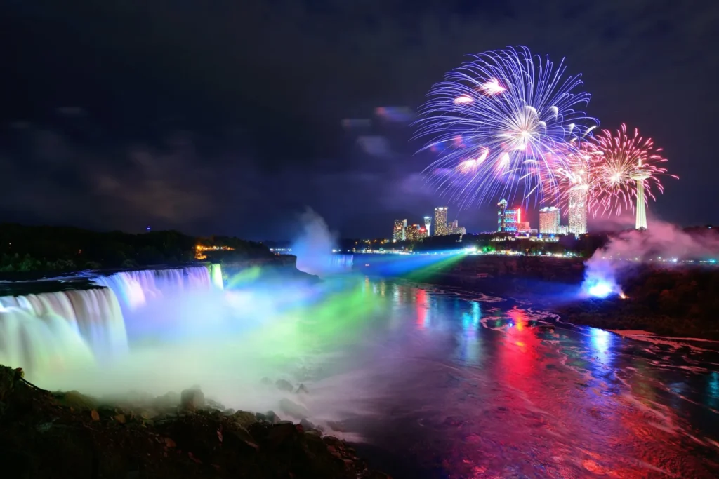 Day Night Niagara falls